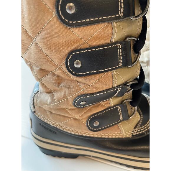 Sorel Boots Women's Size 6 Tofino Faux Fur Lined Mid-Calf Waterproof Tan Black - Picture 6 of 13